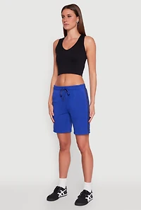 Womens Varsity Stripe Sweatshorts,