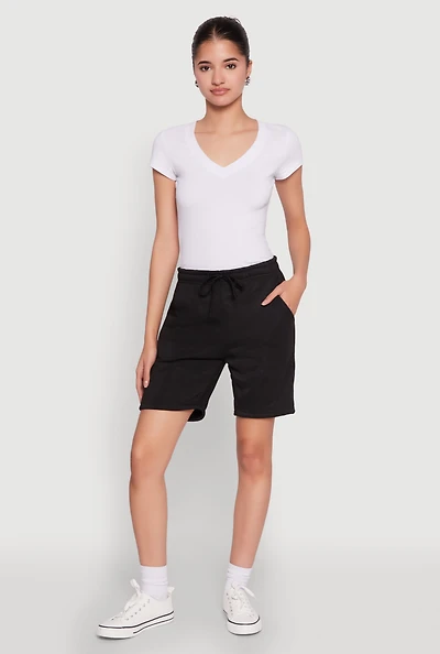 Drawstring Waist Sweatshorts