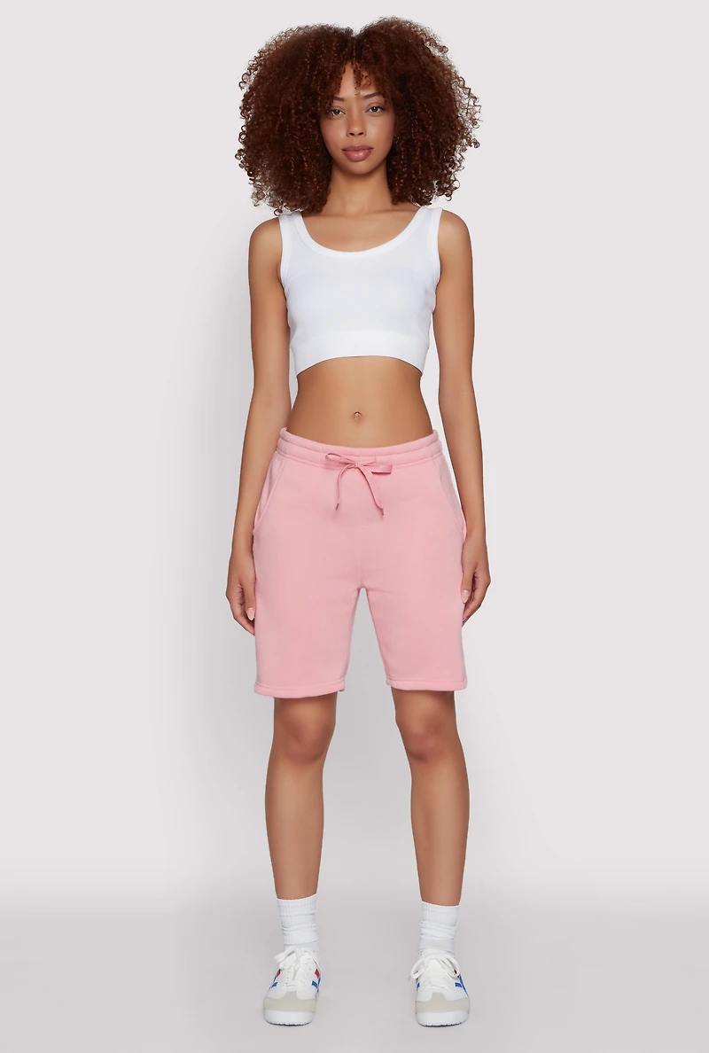Drawstring Waist Sweatshorts