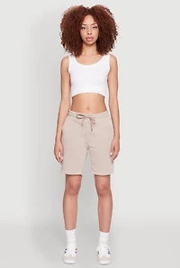 Drawstring Waist Sweatshorts