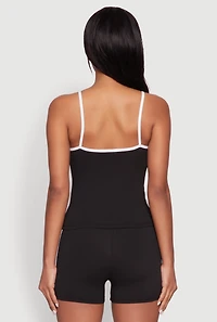 Womens Contrast Trim Brooklyn Graphic Cami, M