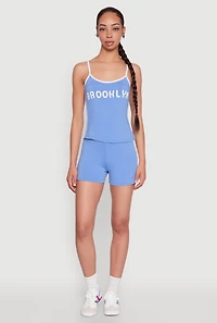 Contrast Biker Shorts