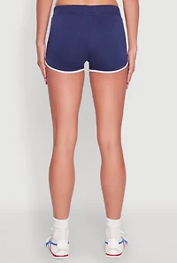 Womens Love Dolphin Shorts, Blue,