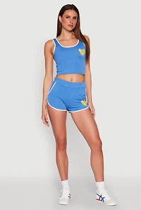Womens Love Dolphin Shorts, L