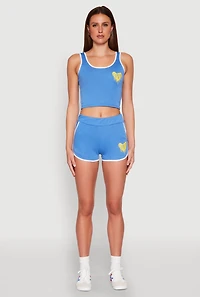 Womens Love Dolphin Shorts,