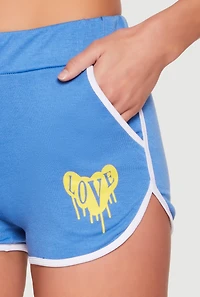 Womens Love Dolphin Shorts, L