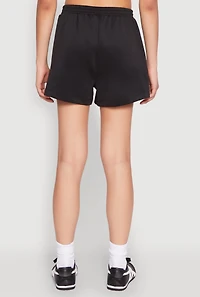 Womens Contrast Piping Pocket Shorts, Black, Size M