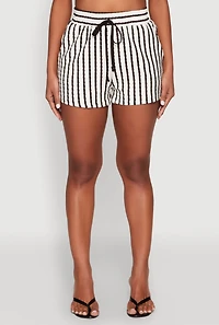 Striped High Waisted Shorts