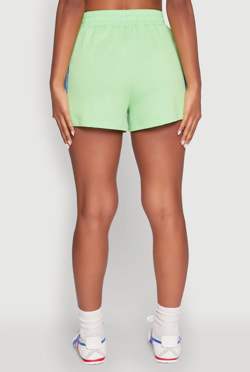 Womens Chambray Cargo Pocket Sweatshorts,
