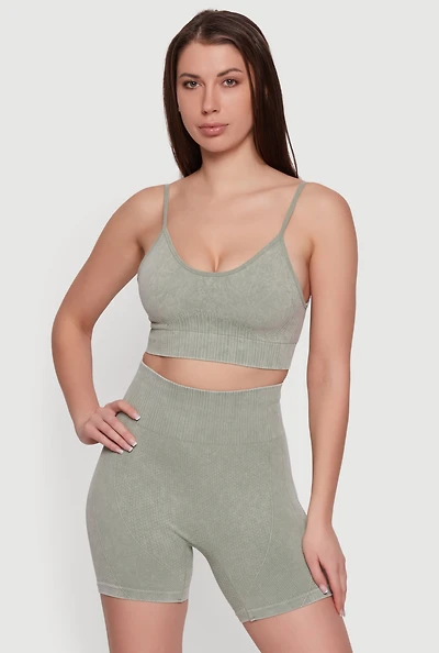 Seamless Compression Rib Cami Sports Bra
