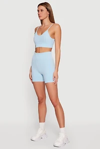 Seamless Compression Rib Cami Sports Bra