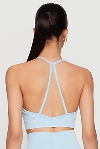 Acid Wash Seamless Ribbed Cropped Cami Top