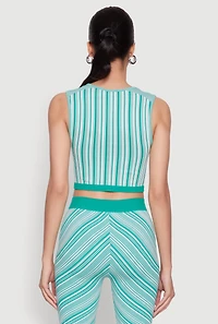 Seamless Patterned Cropped Tank Top