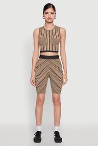 Womens Seamless Patterned Biker Shorts,