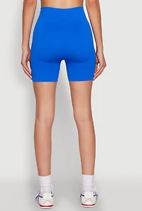 Seamless Rhinestone Ribbed Biker Shorts