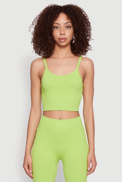 Womens Seamless Cropped Cami, M-L