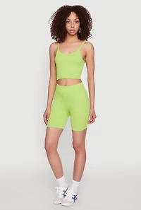 Womens Seamless Cropped Cami, M-L