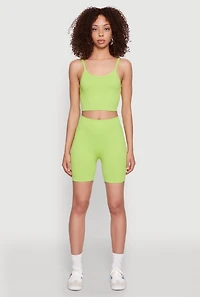 Womens Seamless Cropped Cami, M-L