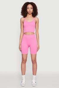 Womens Seamless Cropped Cami, S-M
