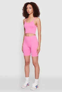 Womens Seamless Cropped Cami, S-M