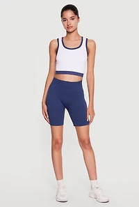 Seamless Ribbed Bike Shorts