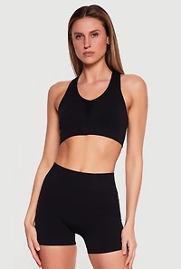 Seamless Laser Cut Racerback Crop Top
