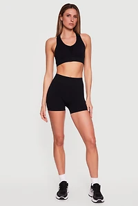 Seamless Laser Cut Racerback Crop Top
