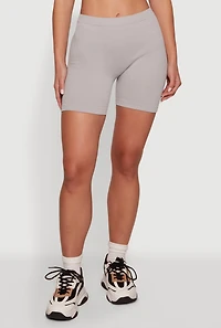 Compression Rib High Waisted Bike Shorts