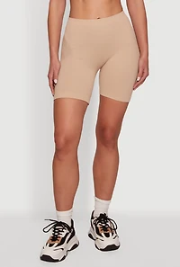 Compression Rib High Waisted Bike Shorts