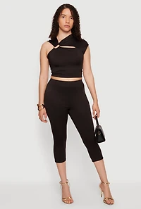 High Waisted Capri Leggings