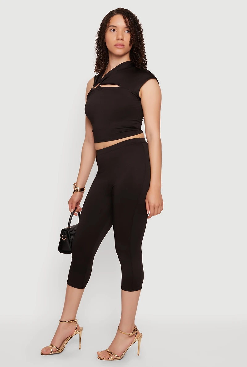High Waisted Capri Leggings