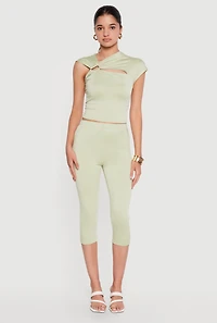 High Waisted Capri Leggings