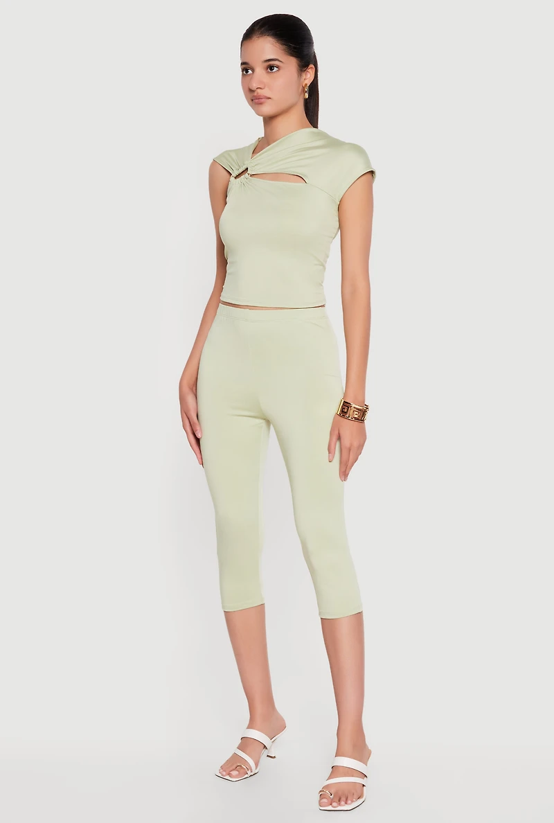High Waisted Capri Leggings