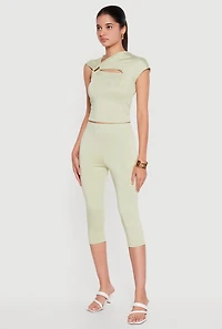 High Waisted Capri Leggings