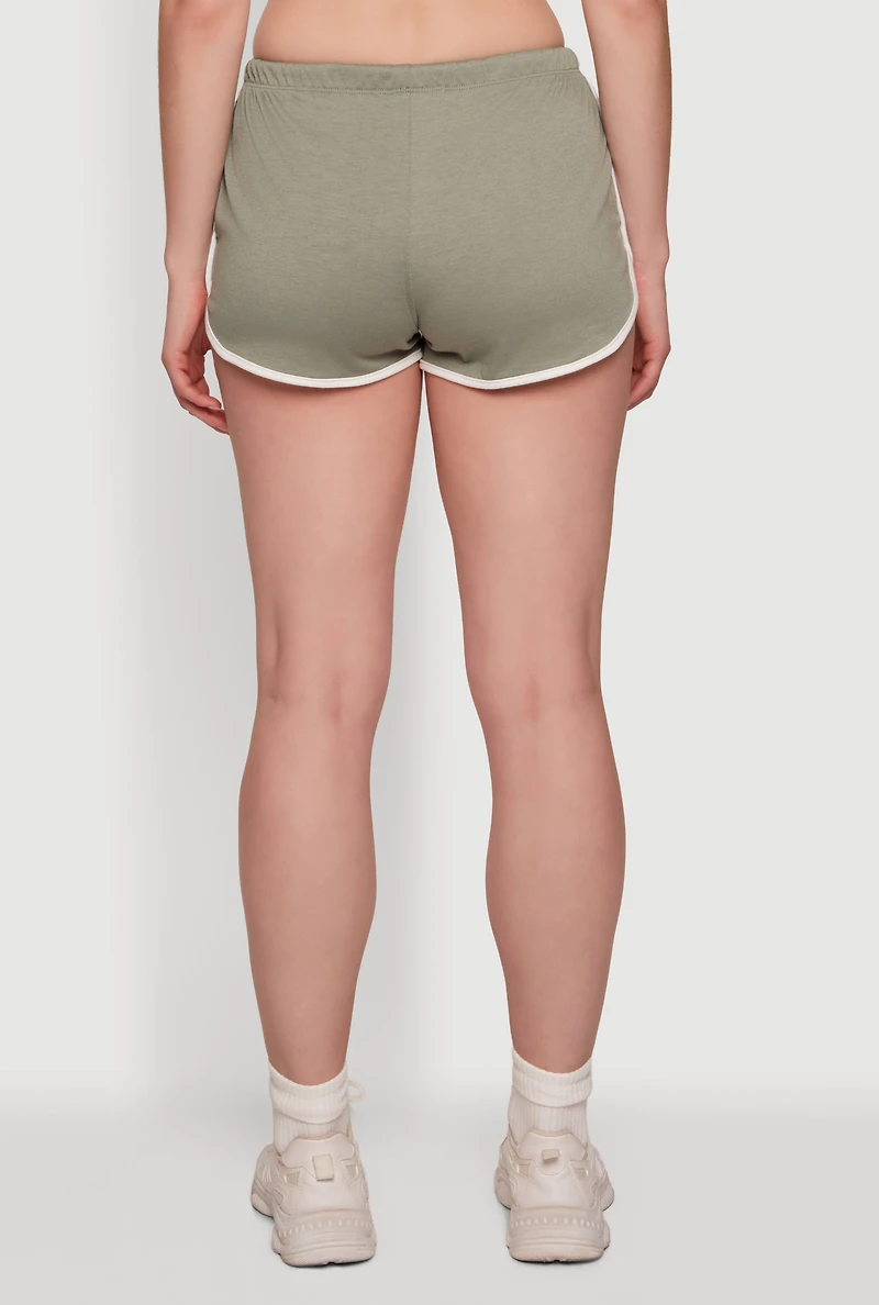 23 Graphic Drawstring Waist Dolphin Shorts