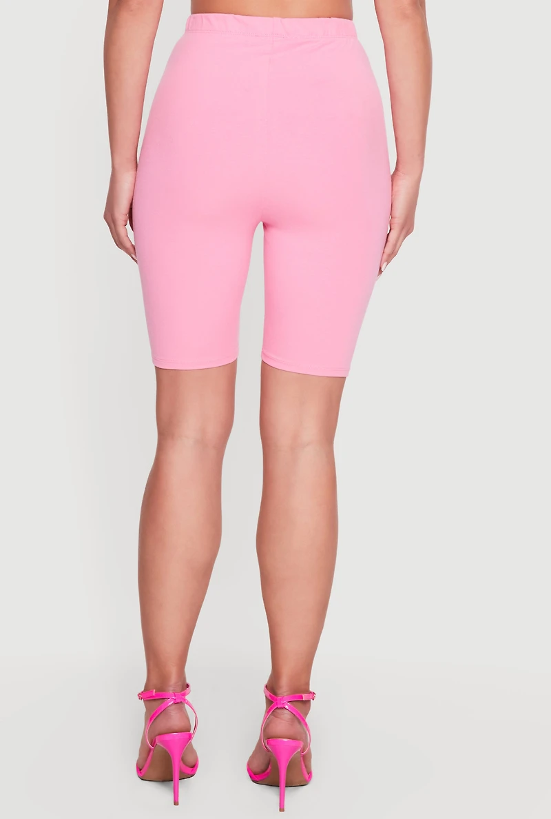Laser Cut High Waisted Biker Shorts