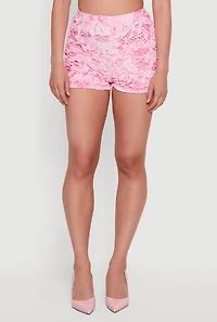 Distressed Tie Dye High Waisted Shorts