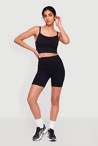 Seamless Rib Knit Shorts