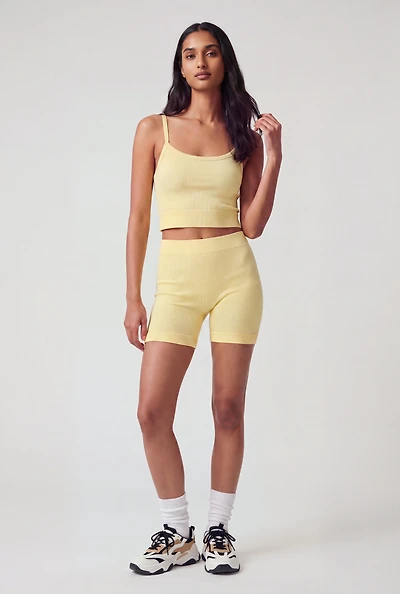 Seamless Rib Knit Shorts