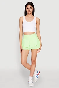 Womens Tiered Active Shorts,