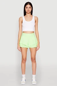 Womens Tiered Active Shorts,