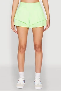 Womens Tiered Active Shorts,