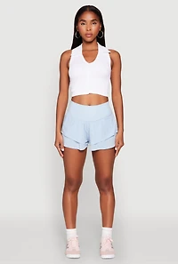 Womens Tiered Active Shorts,