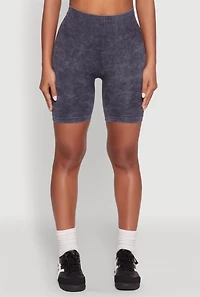 Womens Seamless Mineral Wash Bike Shorts,