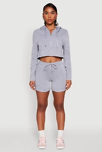 Fleece Lined Zip Front Hooded Sweatshirt