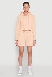 Womens Fixed Cuff Drawstring Sweatshorts,