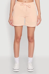 Womens Fixed Cuff Drawstring Sweatshorts,