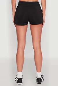 Womens Fleece Elastic Waist Sweatshorts,