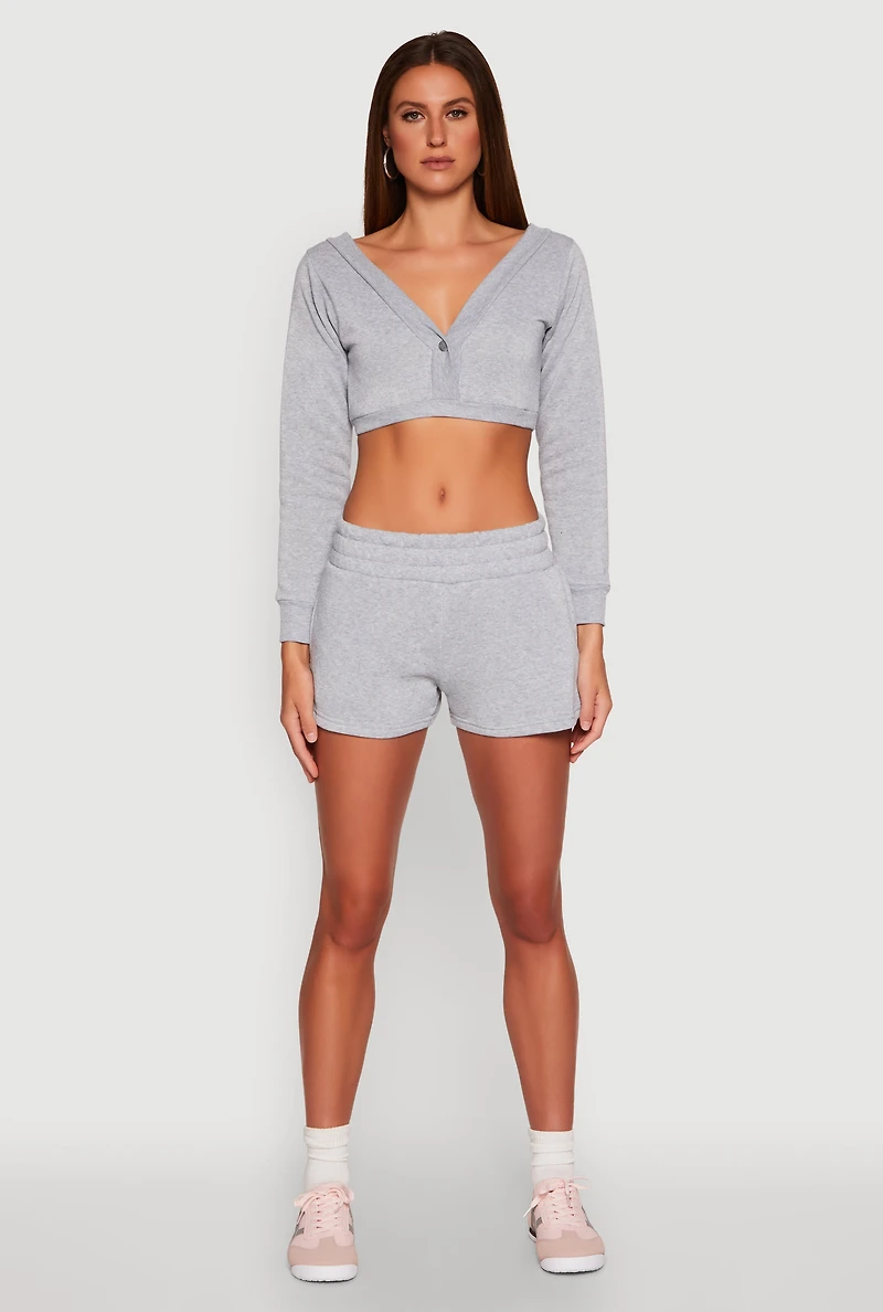 Fleece Elastic Waist Sweatshorts