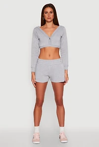 Fleece Elastic Waist Sweatshorts